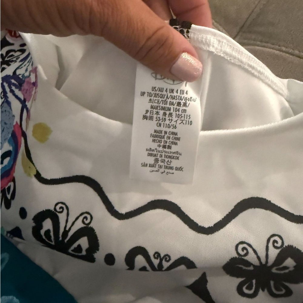 Disney White and Black Kids Dress